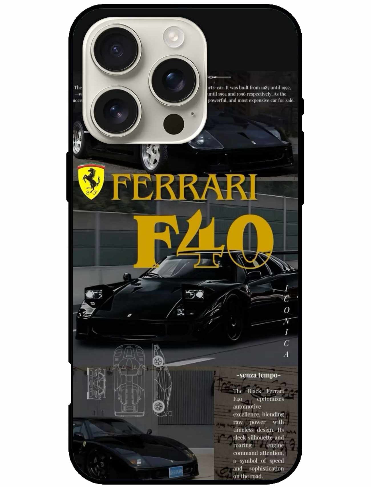 Ferrari F40 Black Edition Original Glass Cover
