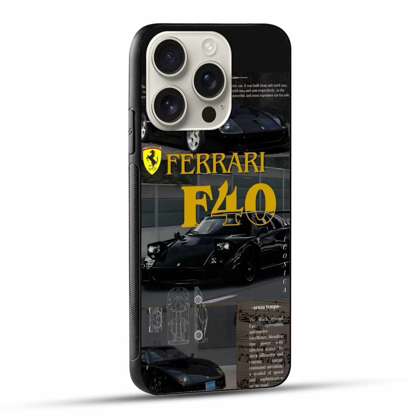 Ferrari F40 Black Edition Original Glass Cover
