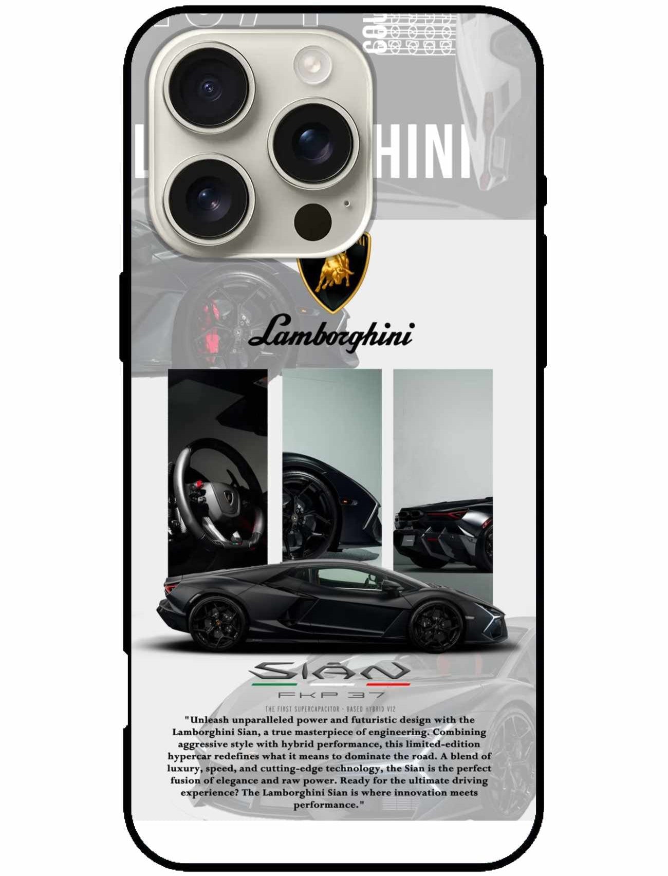 Lamborghini Sian FKP 37 Hybrid Supercar iPhone Cover