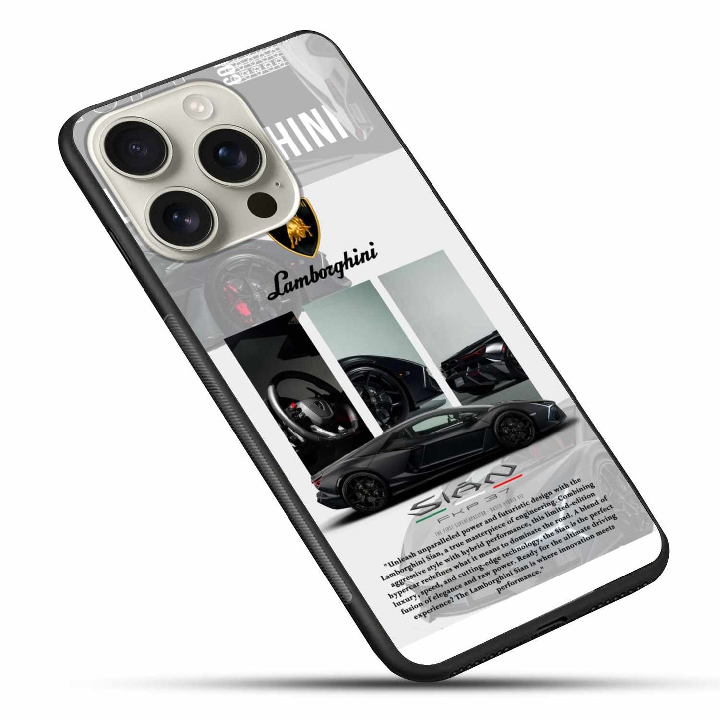 Lamborghini Sian FKP 37 Hybrid Supercar iPhone Cover