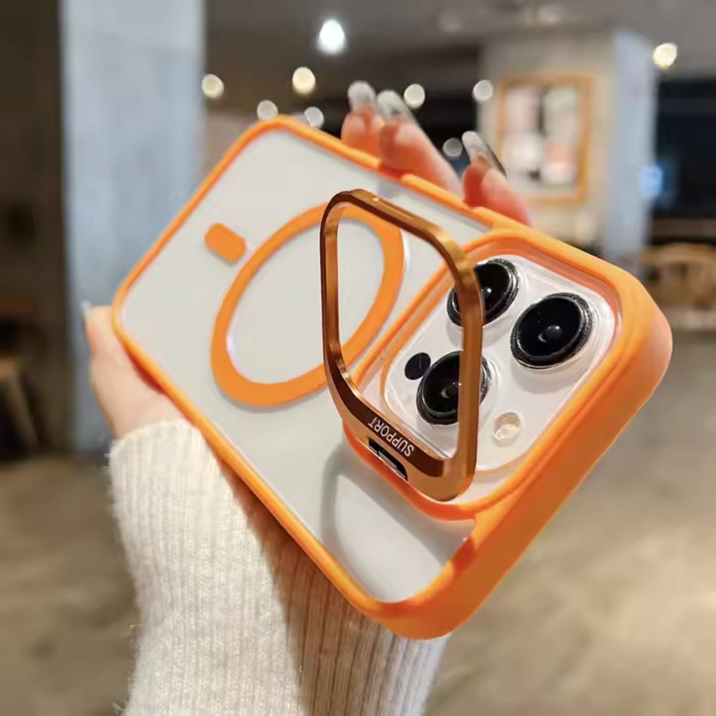 All-in-One iPhone Case β Built-in Kickstand + Camera Rings Anti-Shock Border π₯