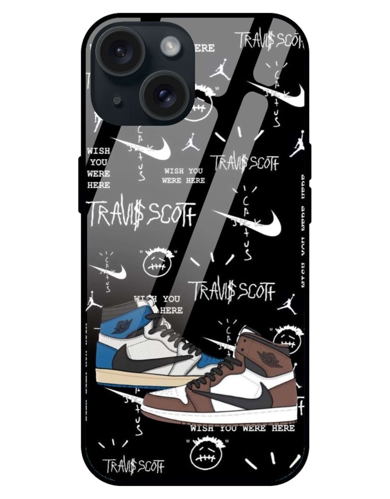 Travis X Nike Aesthetic Original Glass Glossy Finish Back Cover