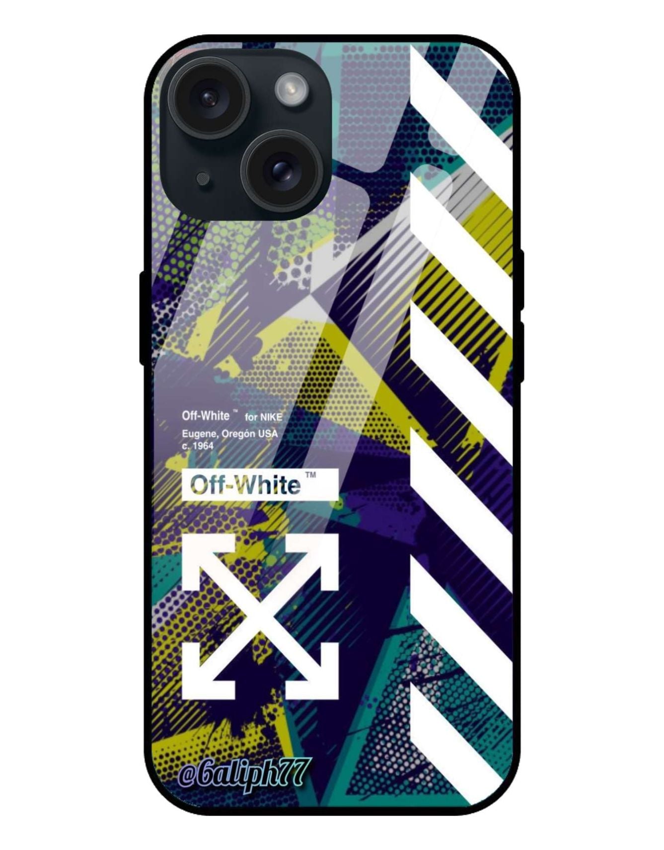 Nike off White Original Glass Glossy Finish Back Cover