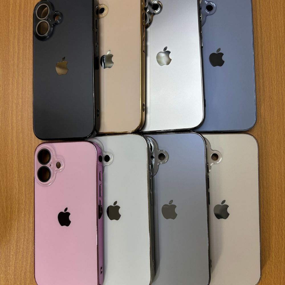 Premium Chrome Finish Bumper iPhone Case -Original Unbreakable Glass Back with Lens Protection