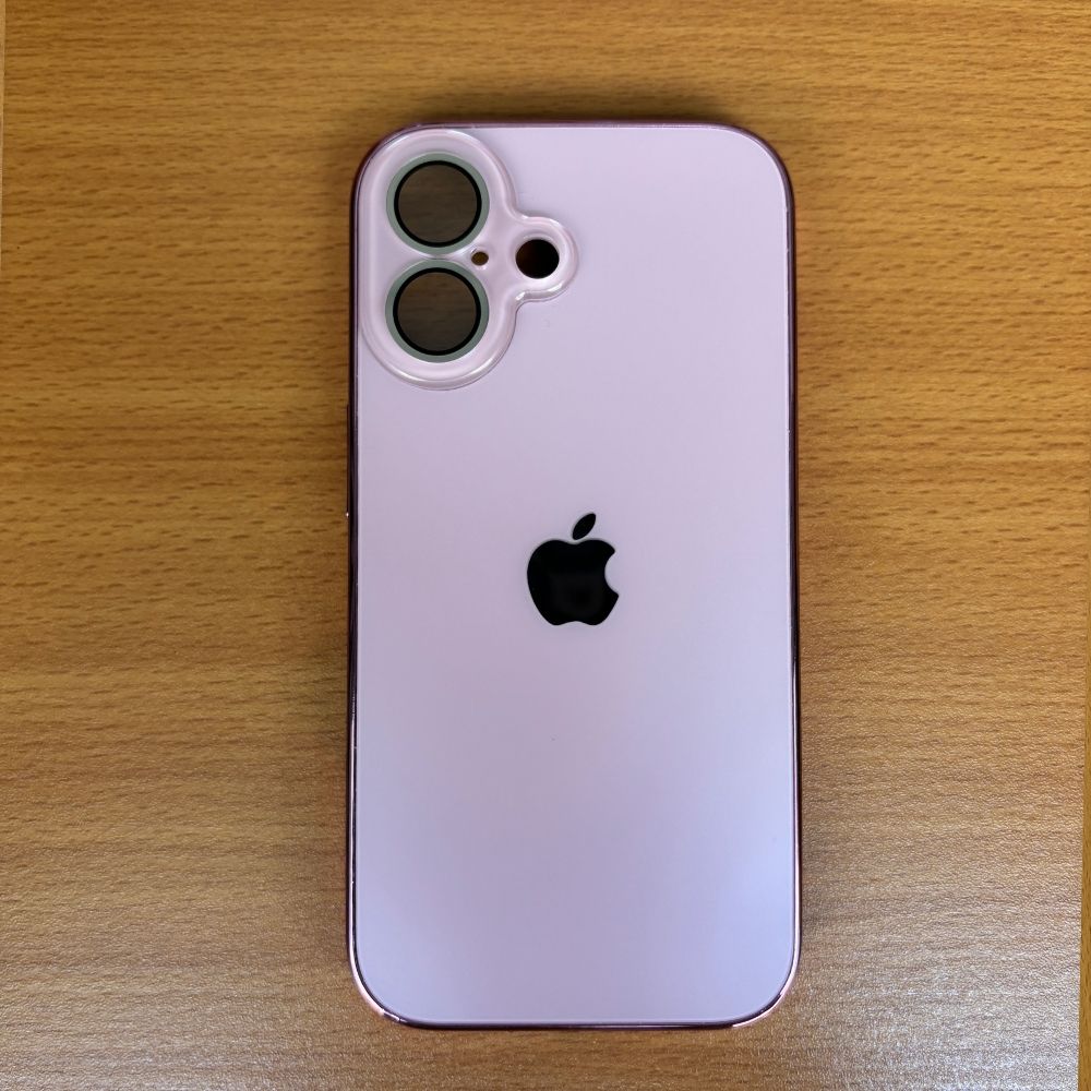 Premium Chrome Finish Bumper iPhone Case -Original Unbreakable Glass Back with Lens Protection
