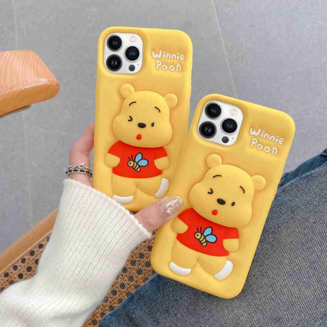 Cute 3D Winnie The Pooh Silicone Case for iPhone – Soft, Shockproof & Stylish