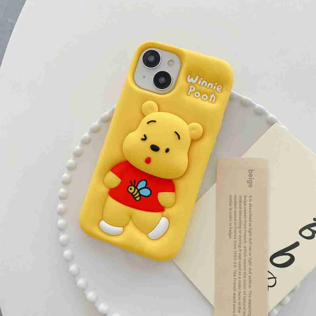 Cute 3D Winnie The Pooh Silicone Case for iPhone – Soft, Shockproof & Stylish