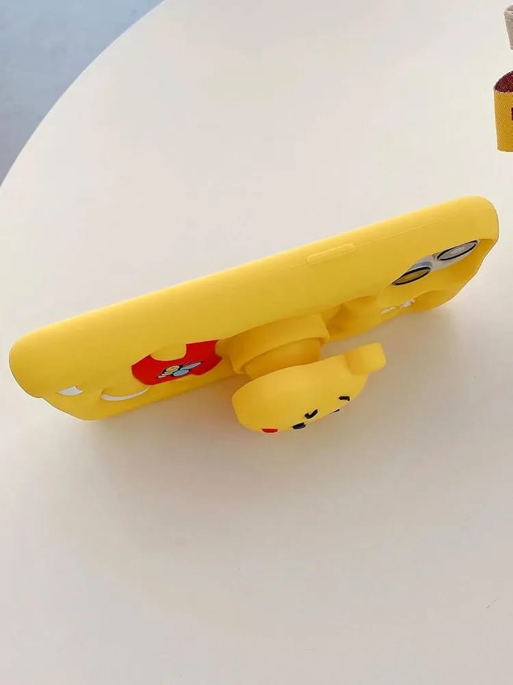 Cute 3D Winnie The Pooh Silicone Case for iPhone – Soft, Shockproof & Stylish