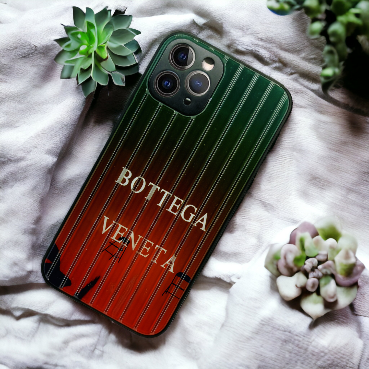 Bottega veneta for Stylish Printed cover with sillicon fibre, MagSafe charging support, Bubble corner drop protection