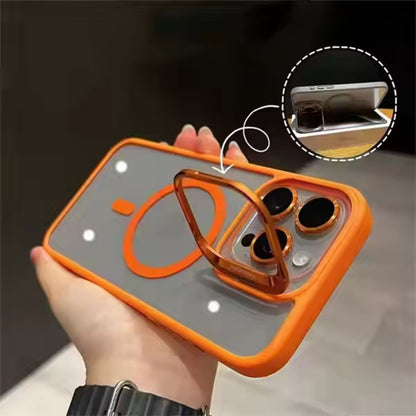 All-in-One iPhone Case – Built-in Kickstand + Camera Rings Anti-Shock Border 🔥
