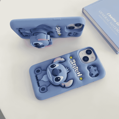 Cute 3D Stitch Silicone Case for iPhone 16 Plus