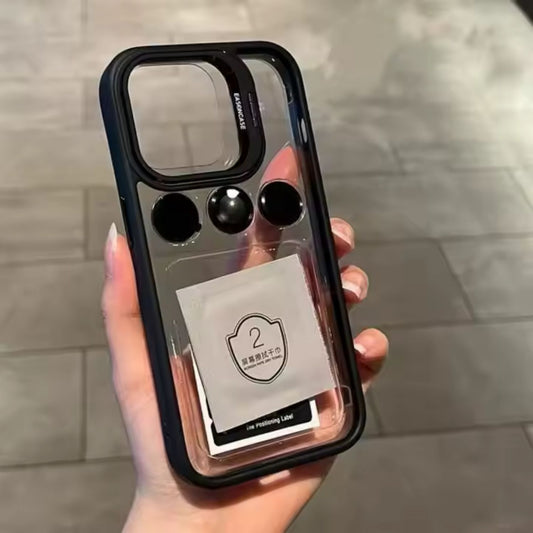 All-in-One iPhone Case – Built-in Kickstand + Camera Rings Anti-Shock Border 🔥