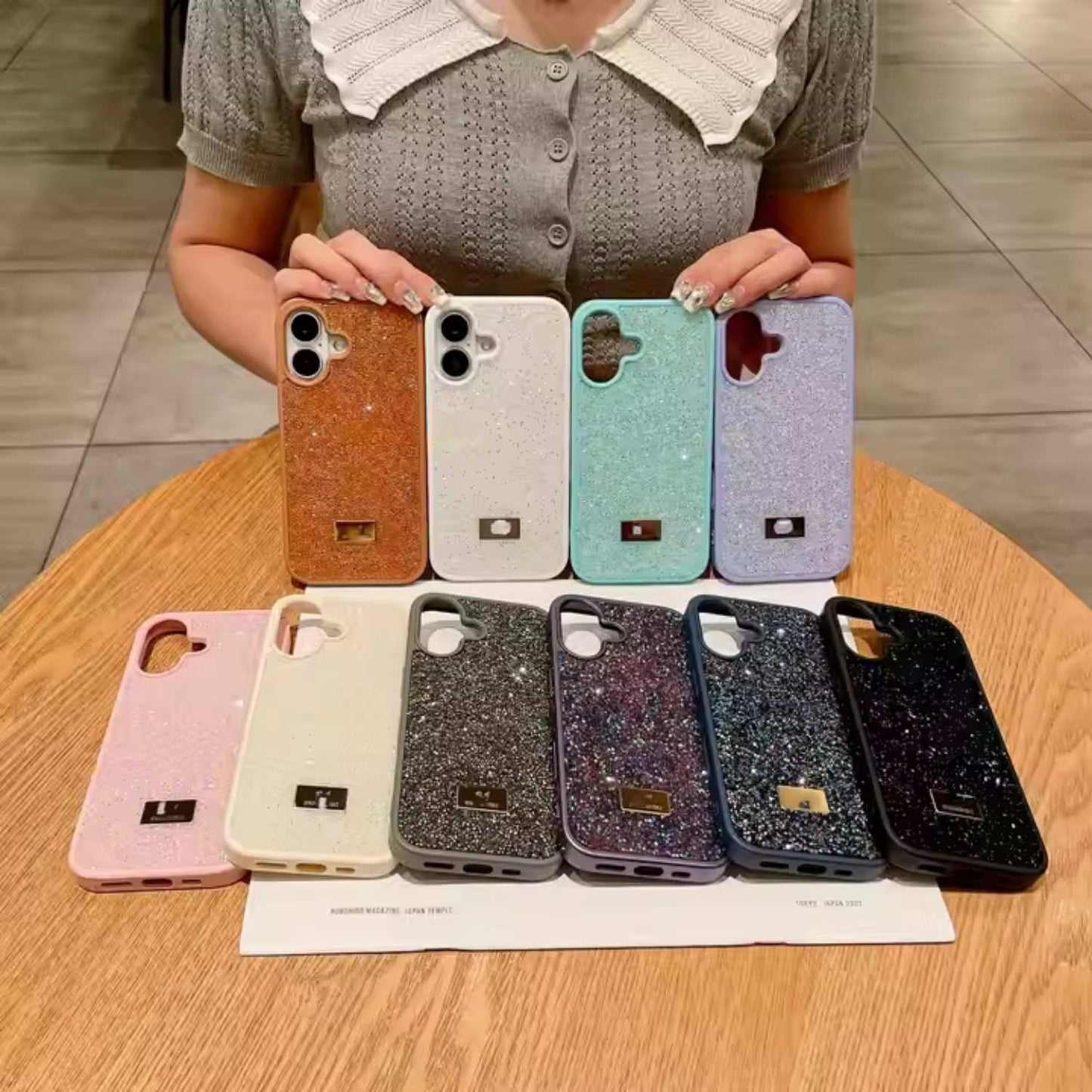Luxury Glitter iPhone Case with Sparkling Crystals – Elegant & Protective Cover