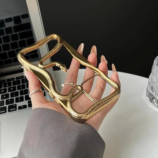 3D Snake Design iPhone Case – Bold & Unique Protection - iPhone 15 Plus Gold