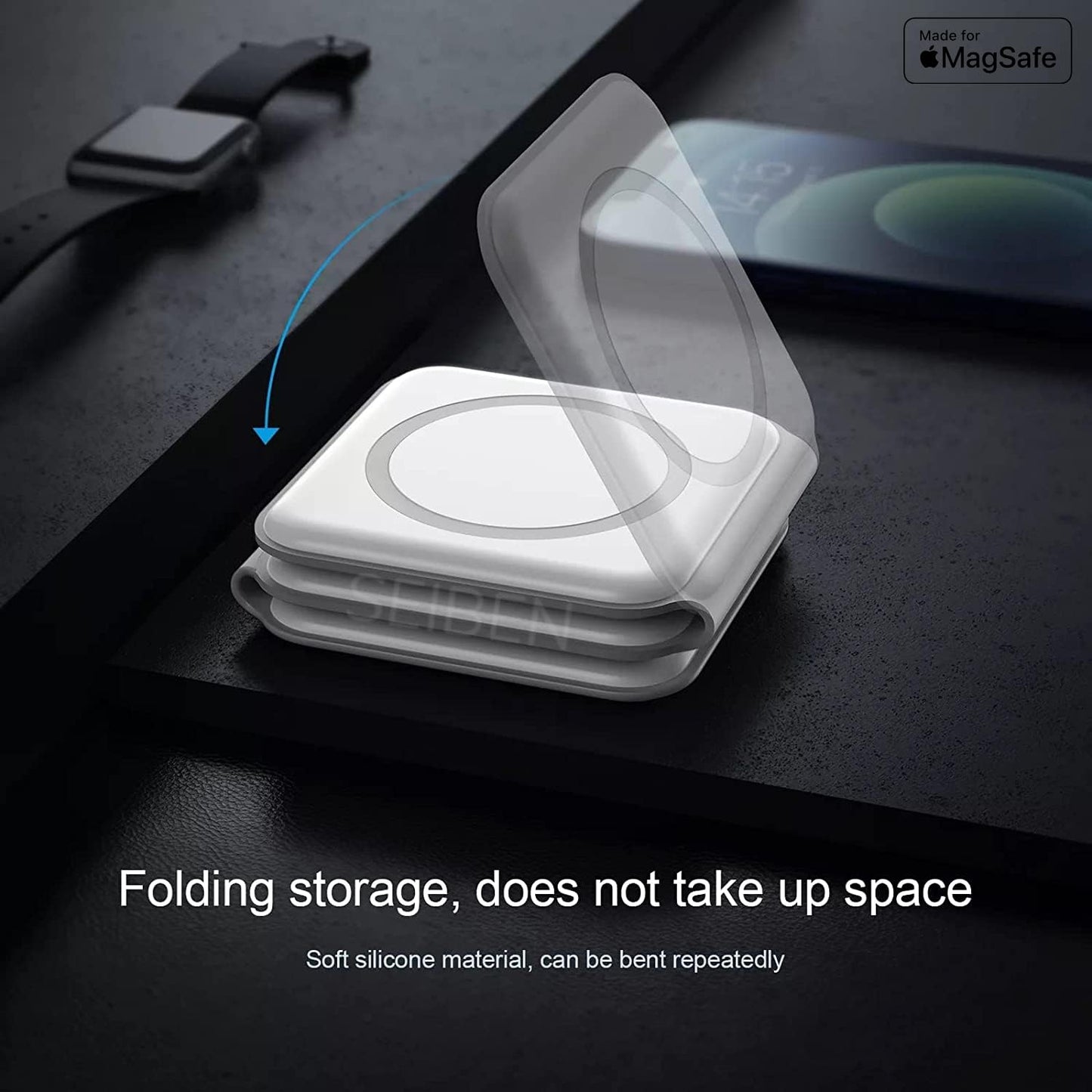 3-in-1 Magnetic Wireless Charger – Fast Charging Station for iPhone, Apple Watch & AirPods