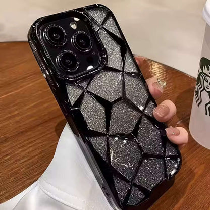 Luxury Dimond Glitter Case for iPhone – Sparkling Black Crystal Design