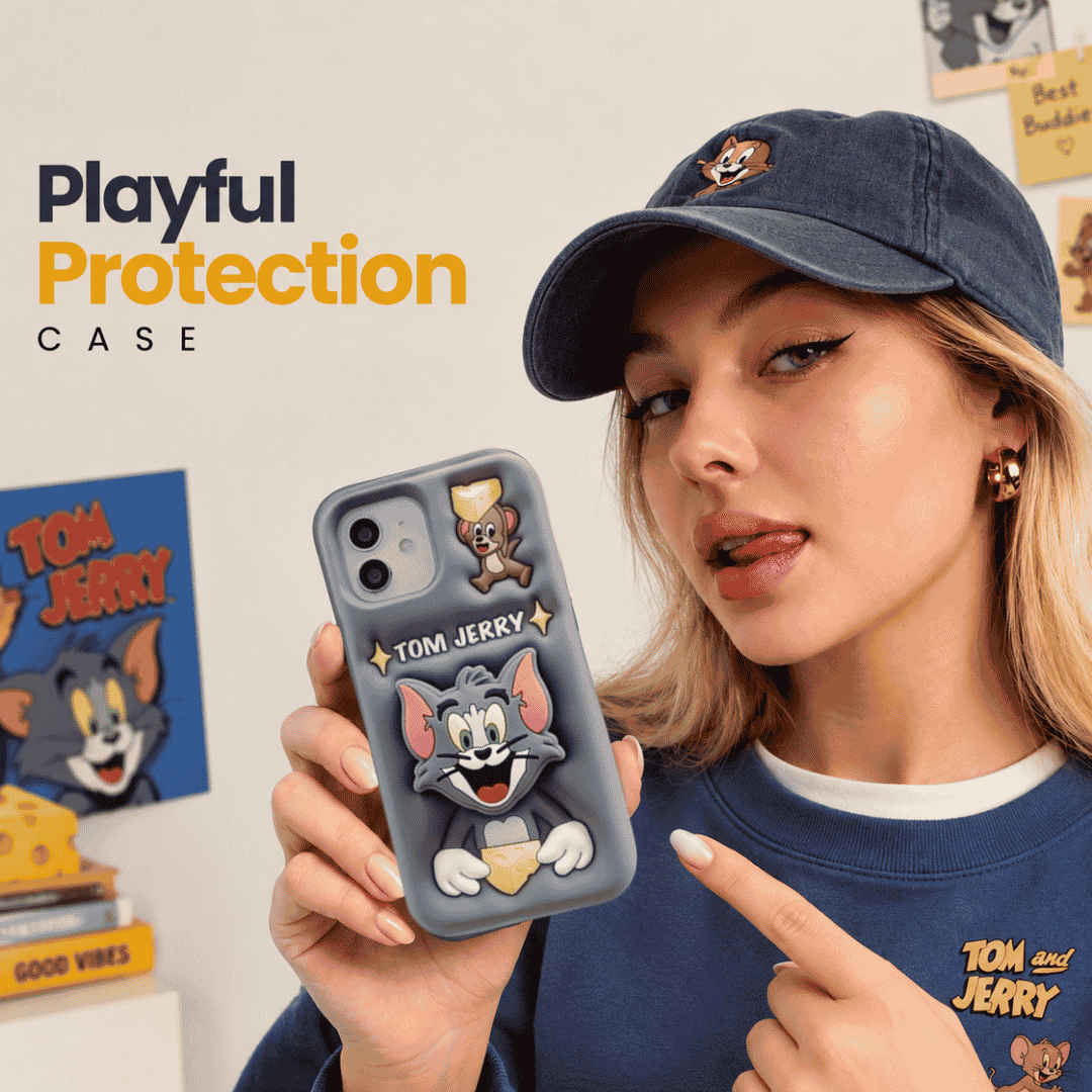 Cute 3D Tom And Jerry Silicone Case for iPhone 11