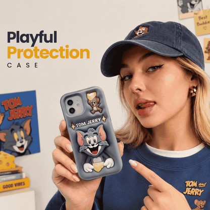 Cute 3D Tom And Jerry Silicone Case for iPhone 11