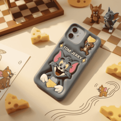 Cute 3D Tom And Jerry Silicone Case for iPhone 11