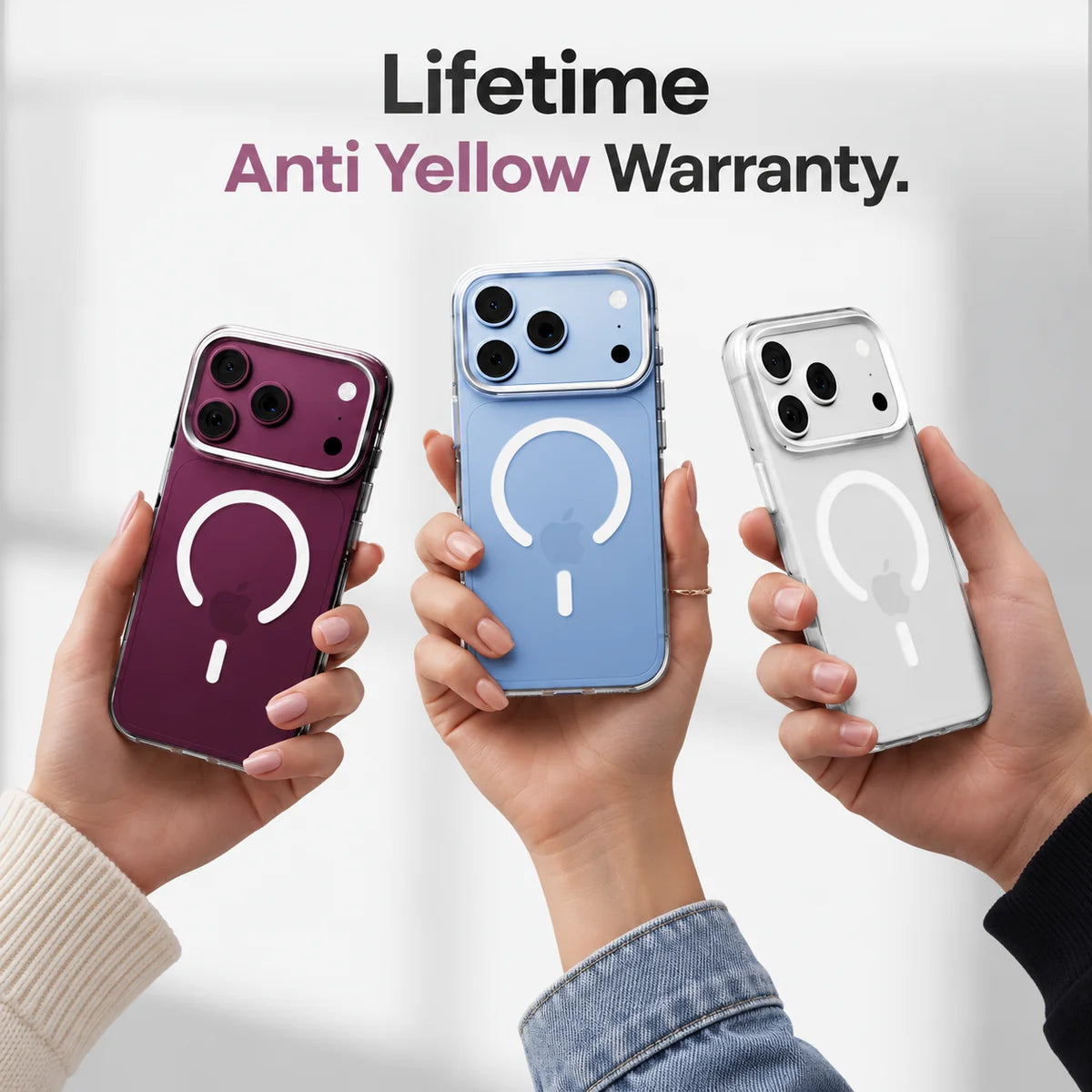 Anti-Yellow Crystal Clear MagSafe Case