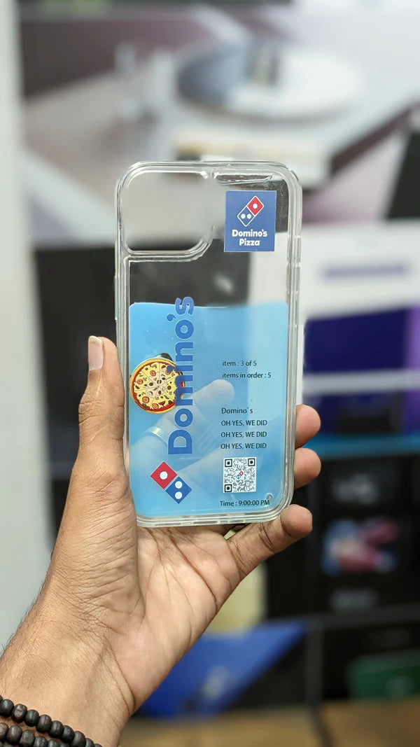 Domino's Floating Toy Liquid Case With Floating Mug