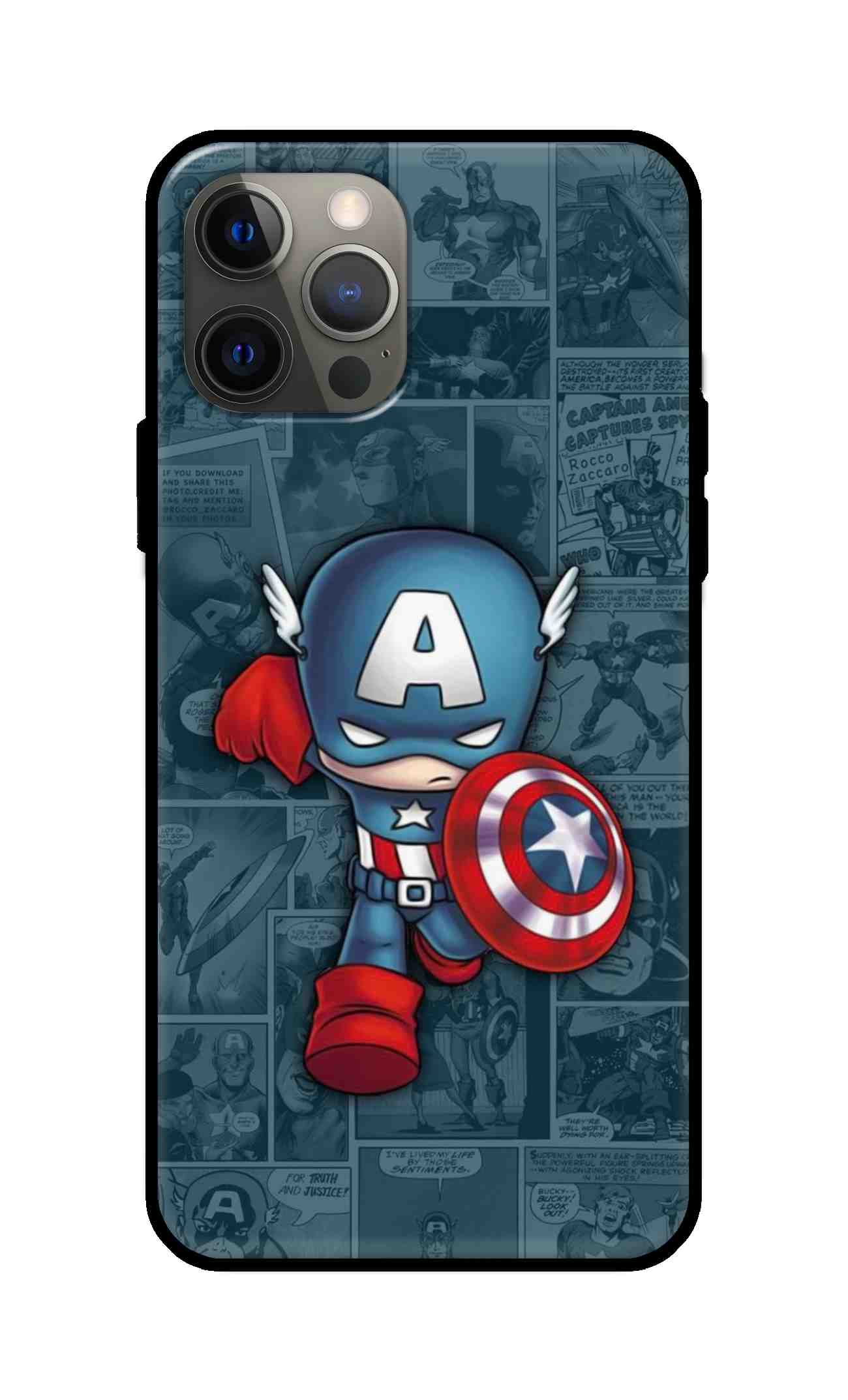 Caption America Glass back cover