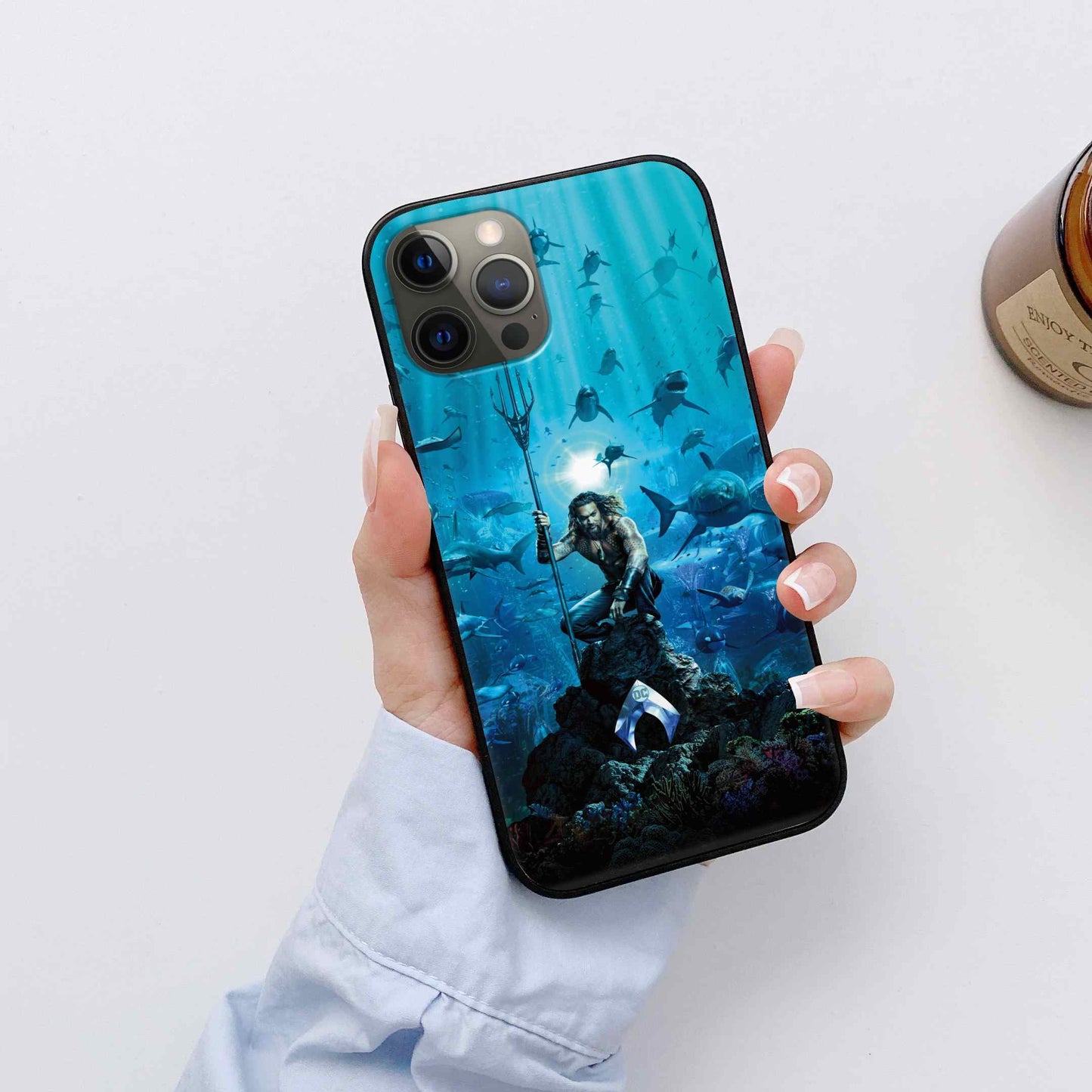 Aqua man Glass Back Cover