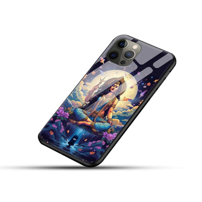 Saraswati  Glass Back Cover