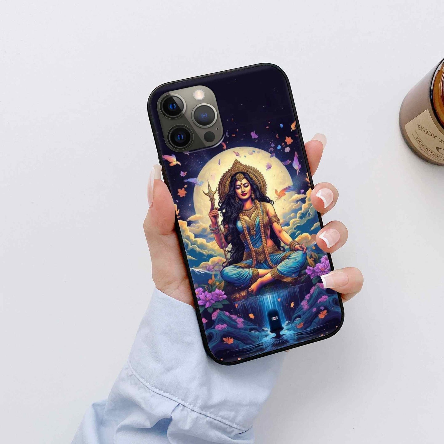 Saraswati  Glass Back Cover