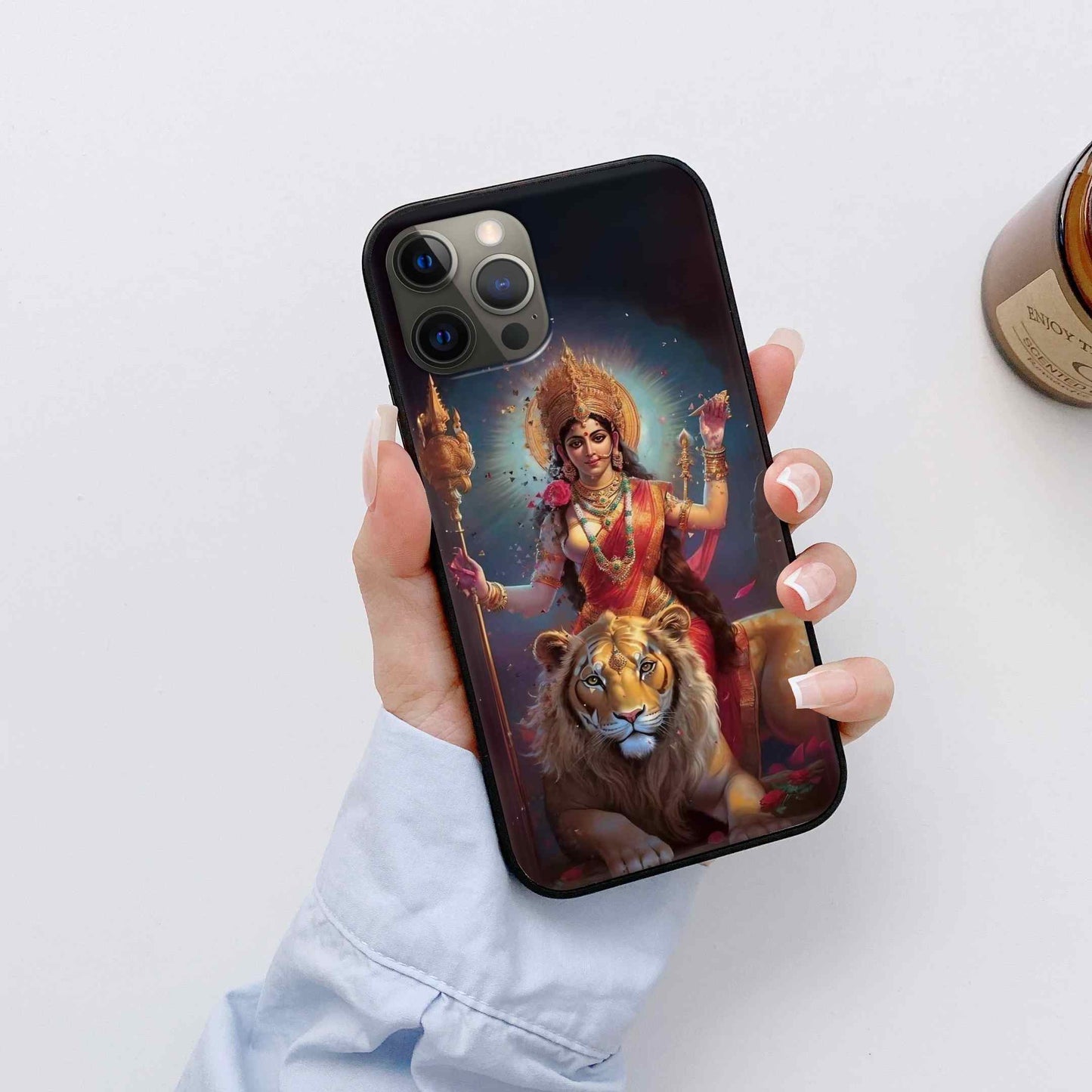 Maa Durga Glass Back Cover