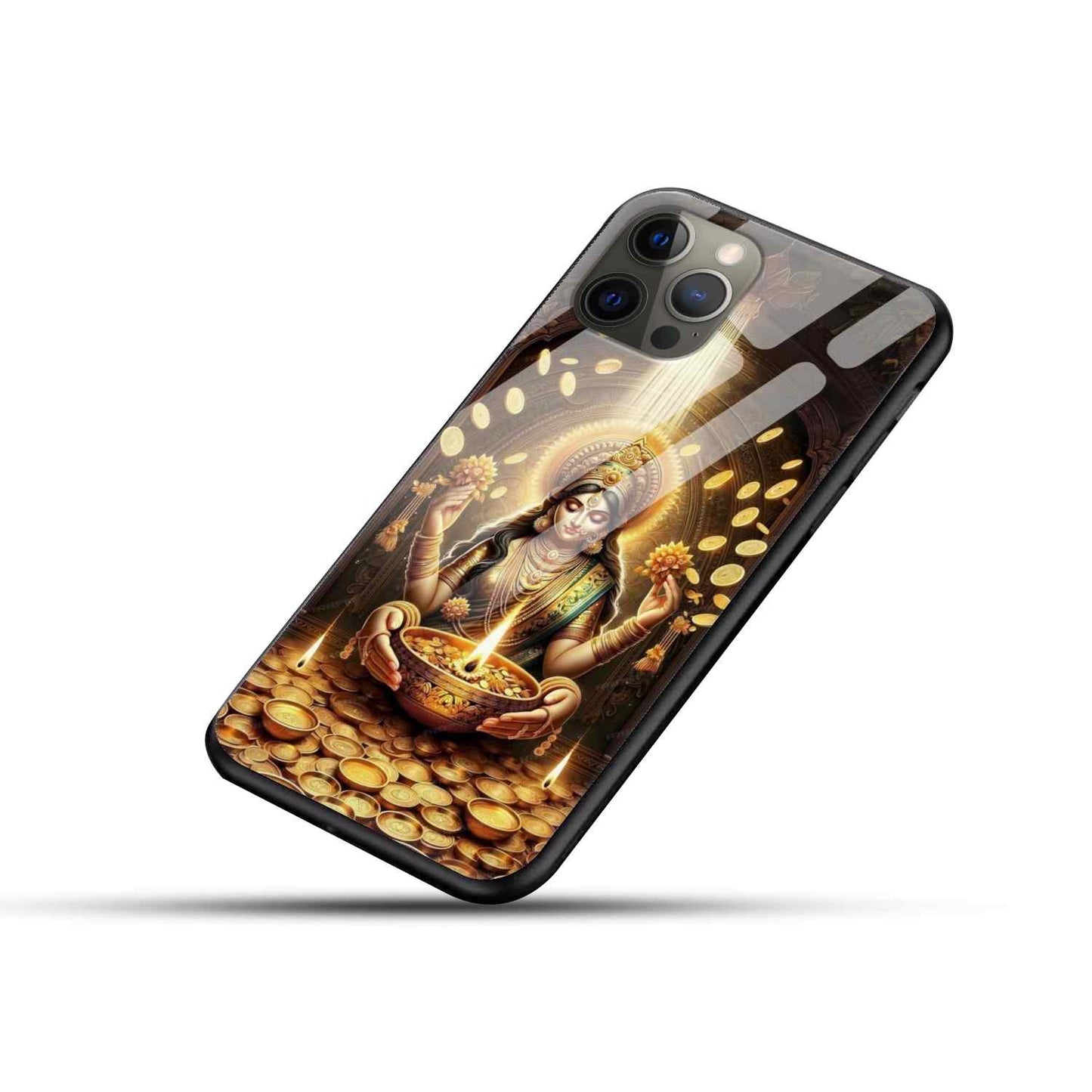 Maa Laxmi Glass Back Cover