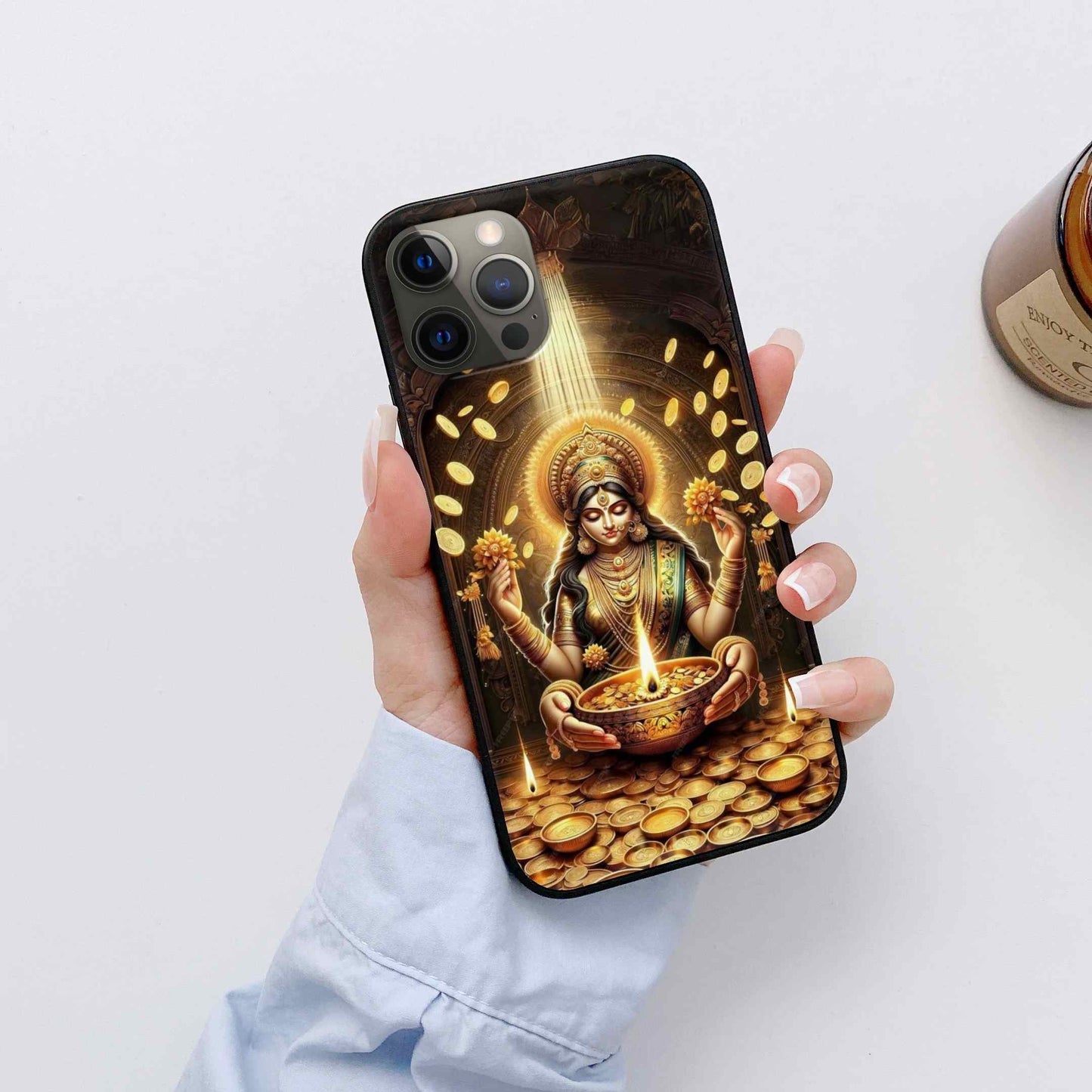 Maa Laxmi Glass Back Cover