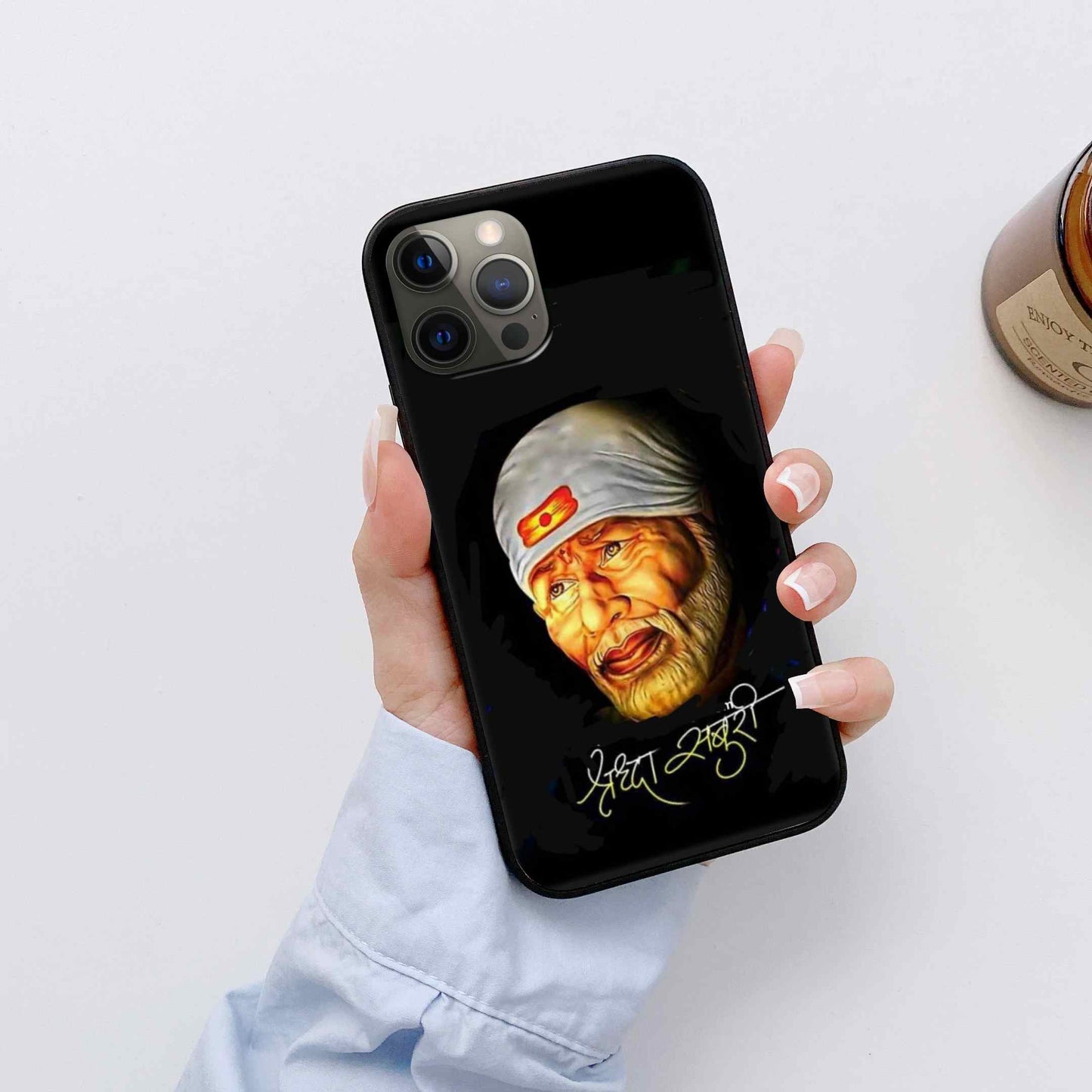 Sai baba Glass Back Cover