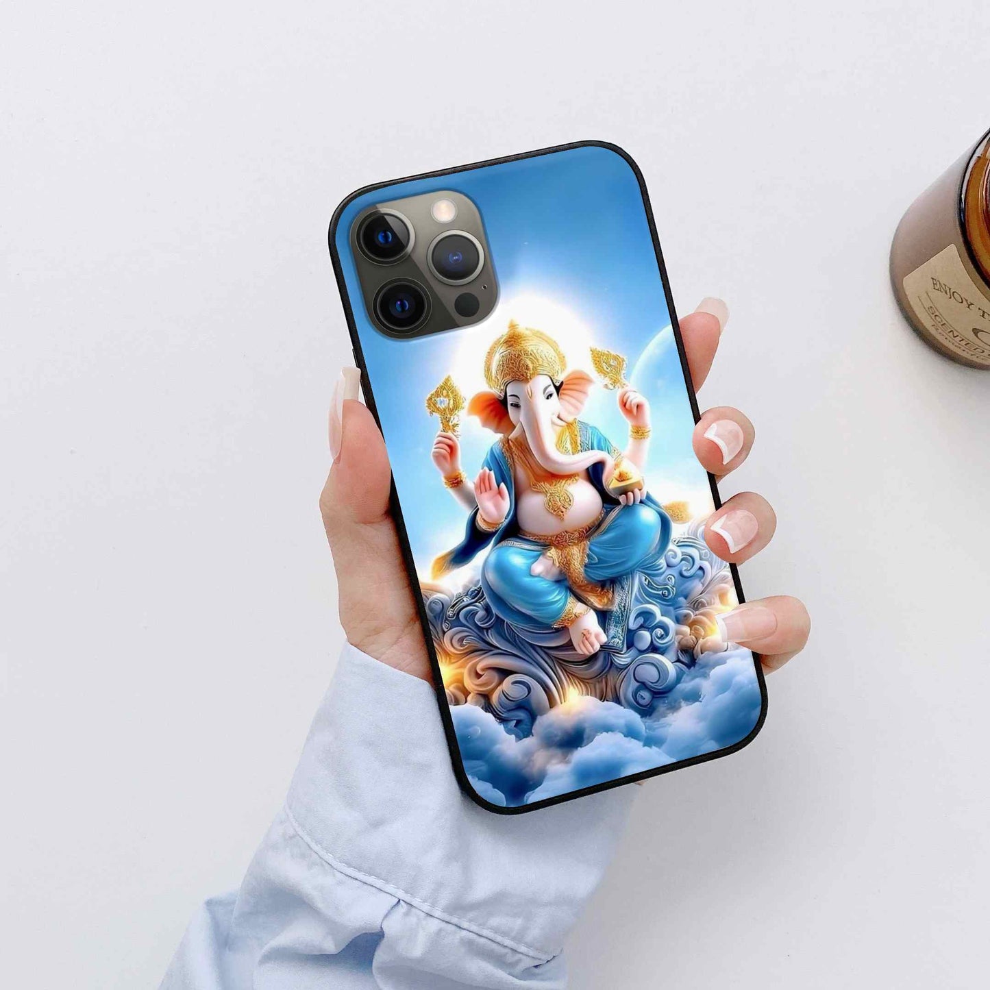 Ganesh ji Glass Back Cover