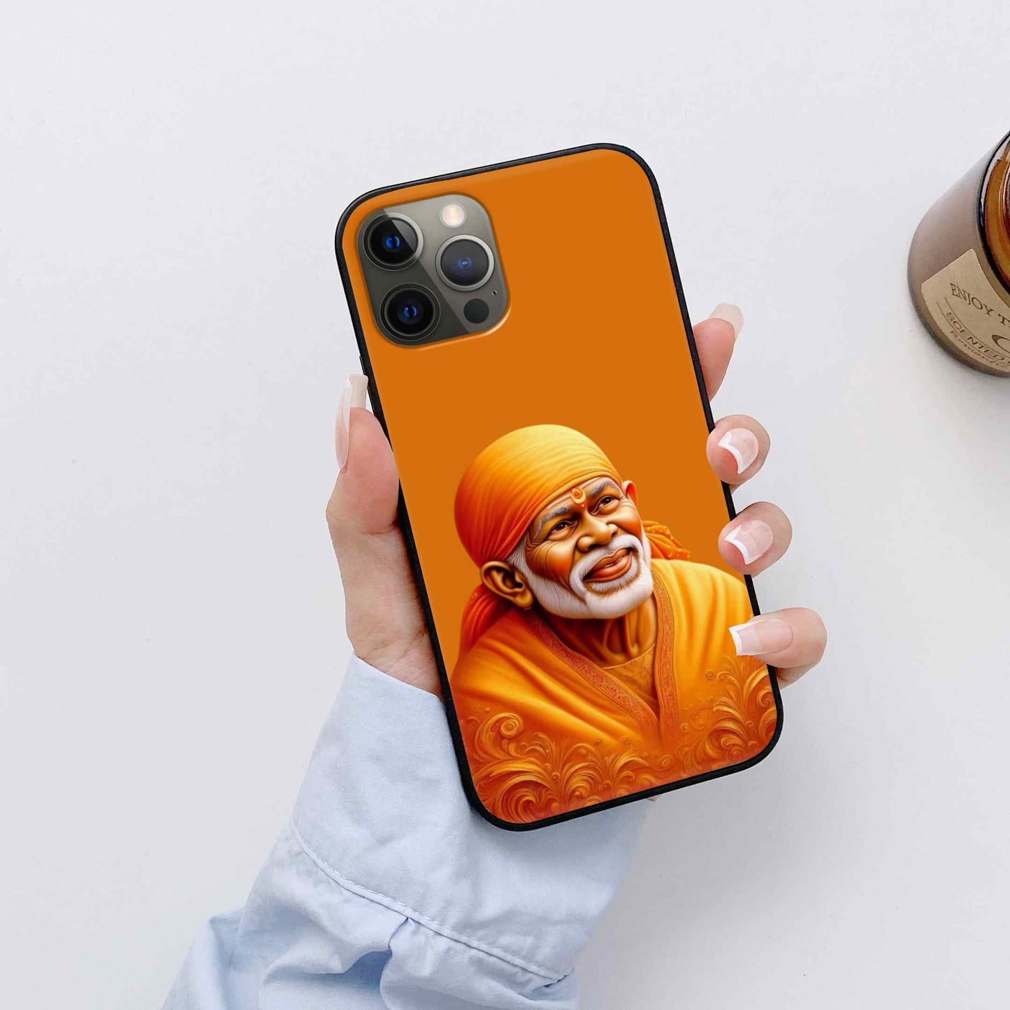 Sai BaBa Glass Back Cover