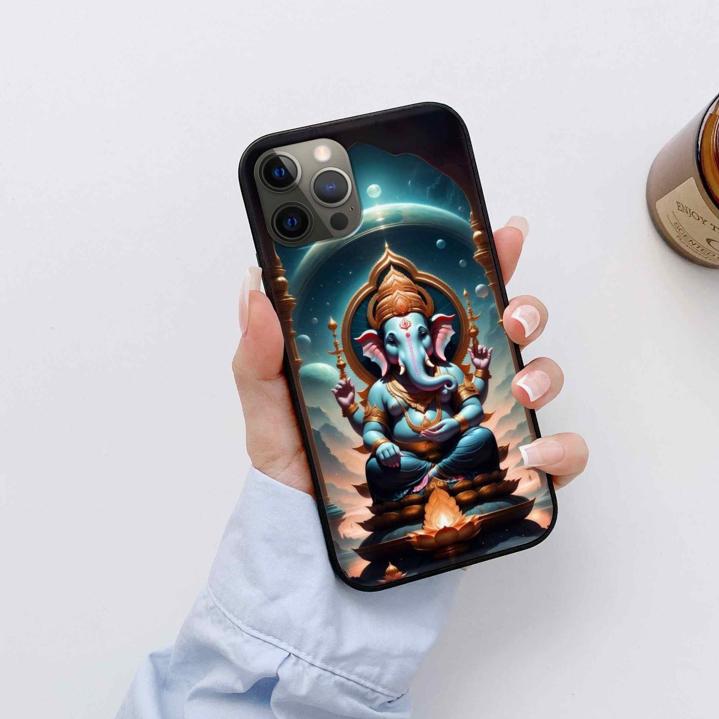 Ganesh ji Glass Back Cover