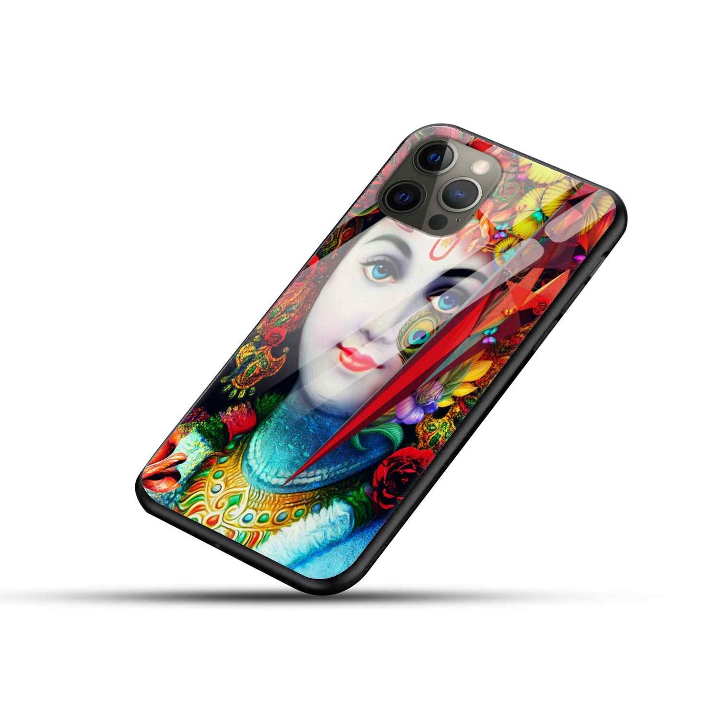 Krishna ji Glass Back Cover