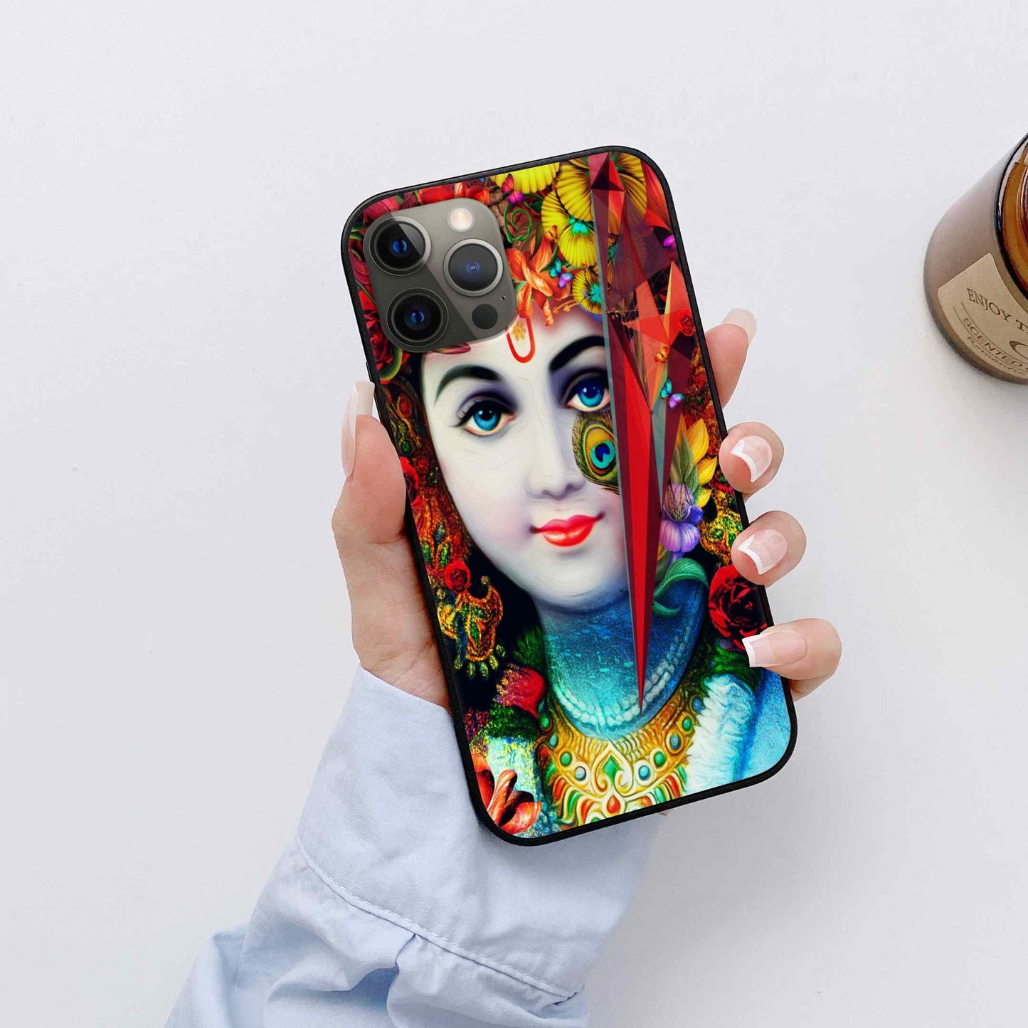 Krishna ji Glass Back Cover