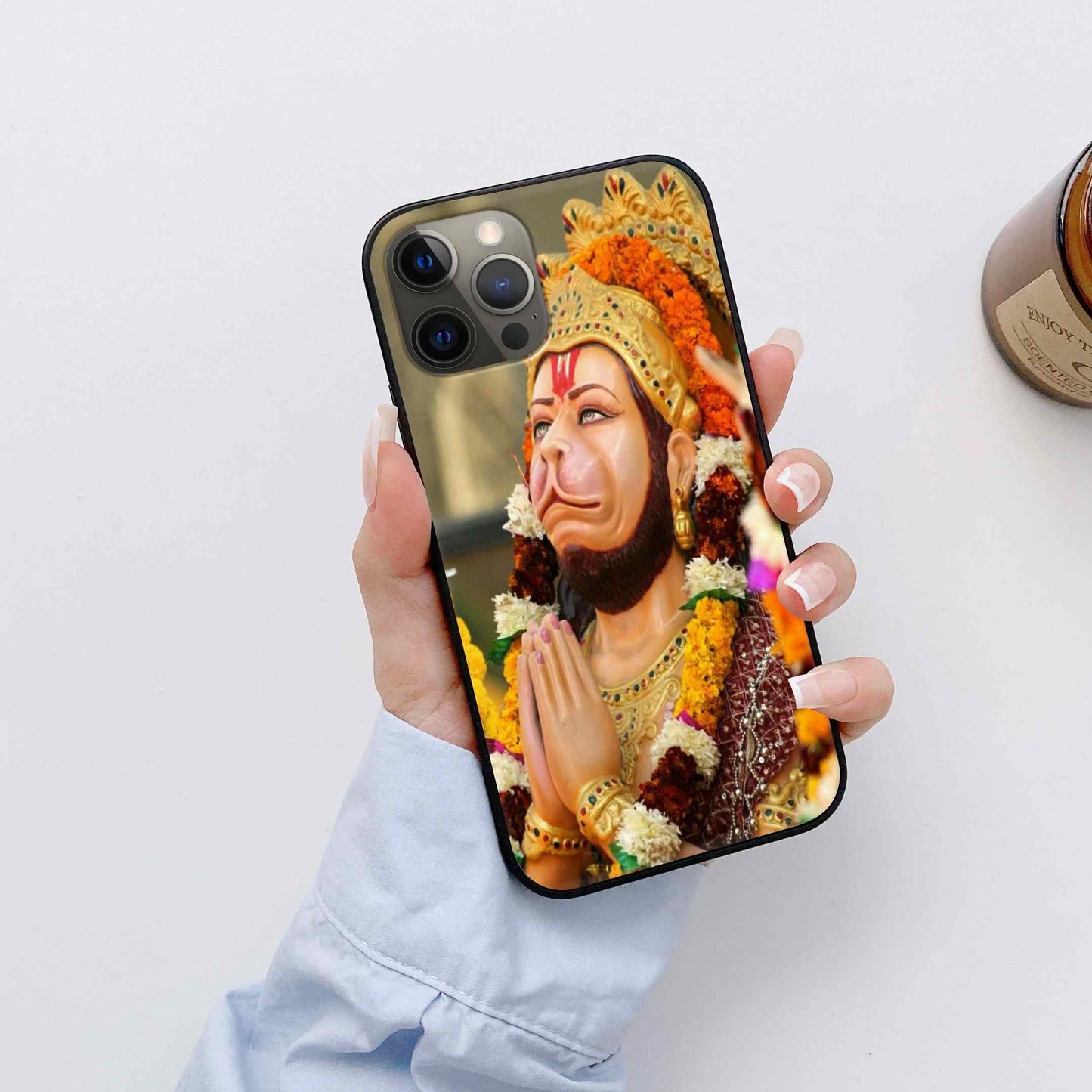 Hanuman ji Glass Back Cover