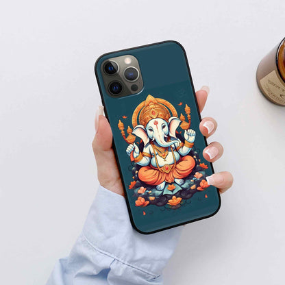 Ganesh Ji Glass Back Cover