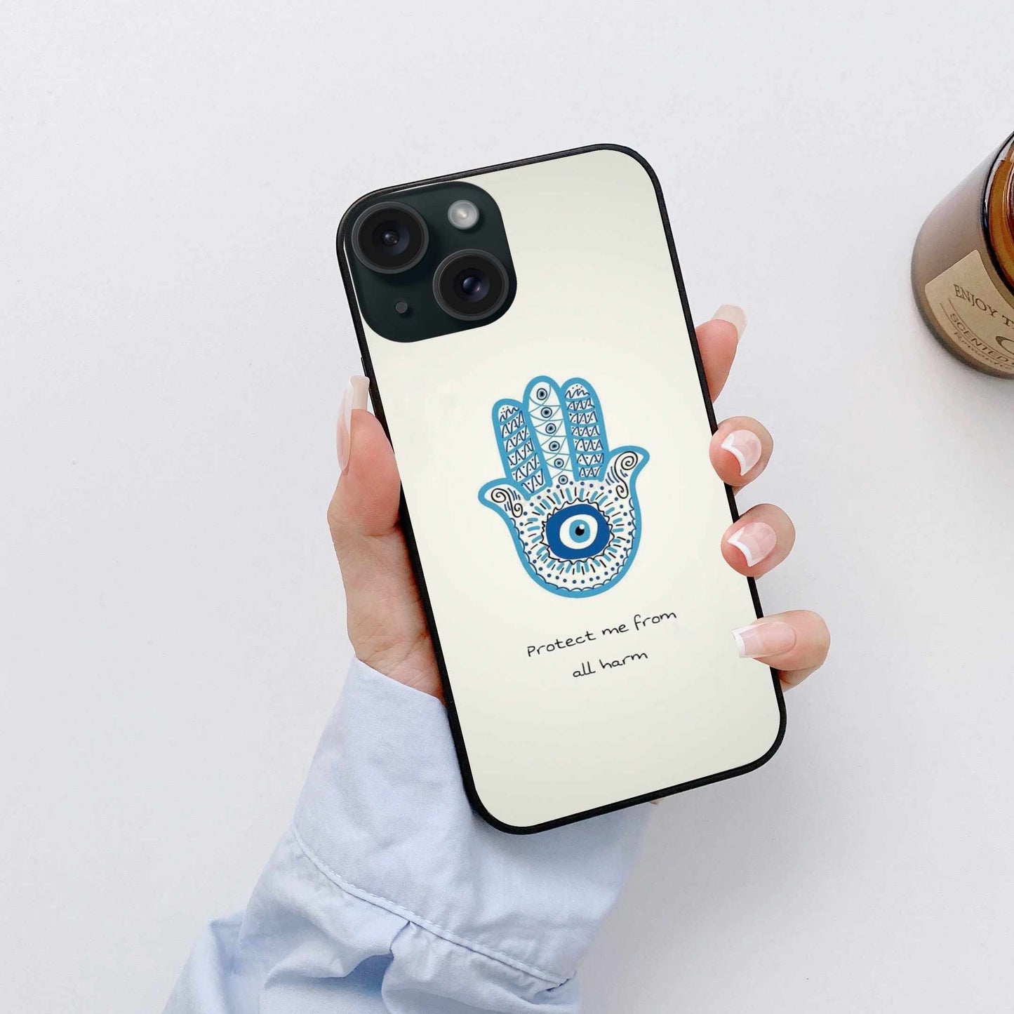 Hamsa Hand Evil Eye iPhone Case – Protection & Style