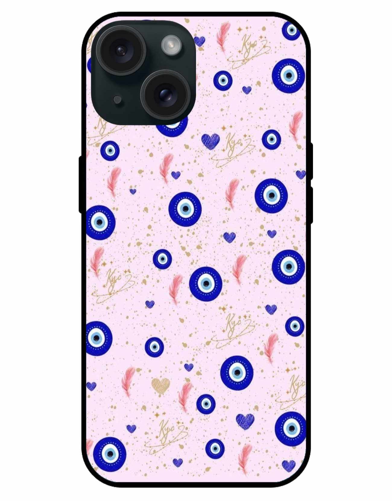 Elegant Evil Eye iPhone 15 Case – Stylish Protection & Good Vibes