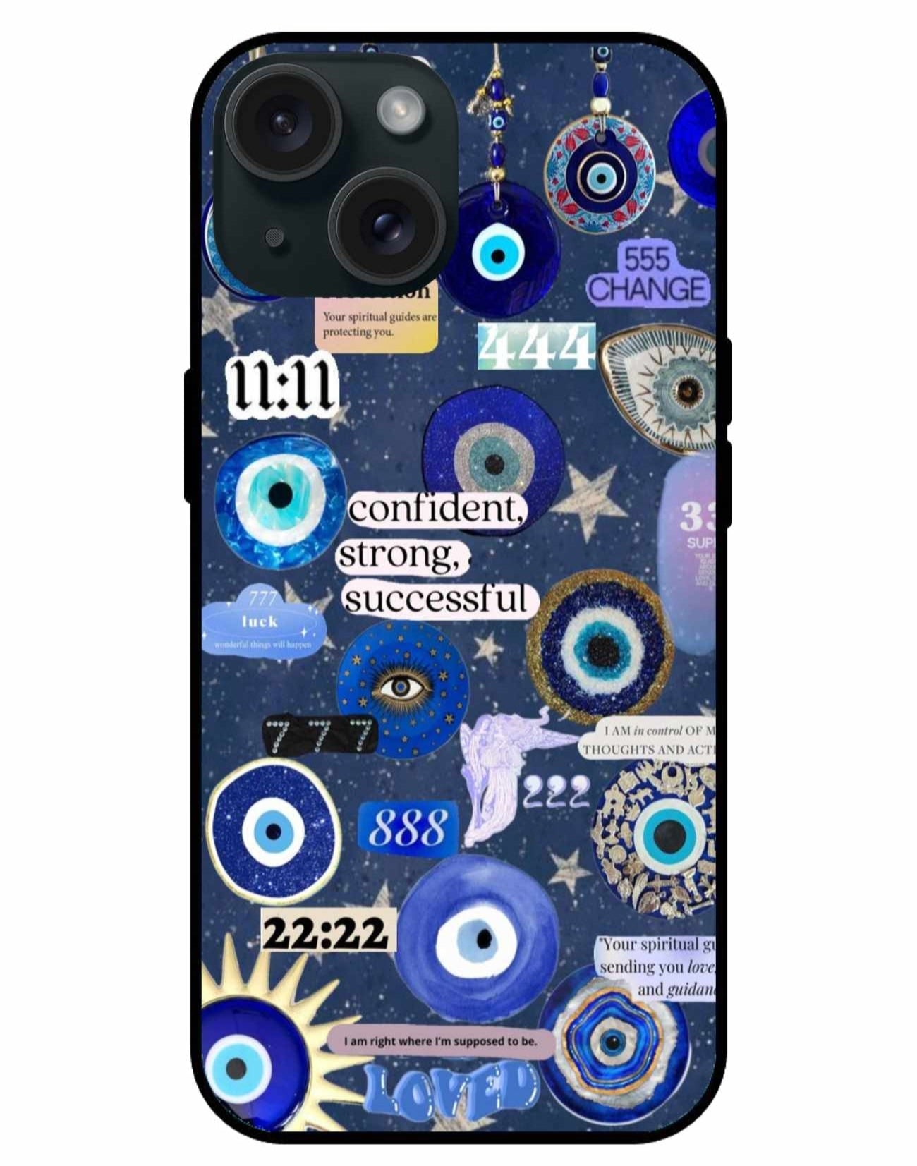 Mystic Evil Eye & Angel Numbers iPhone Case – Embrace Protection and Positivity