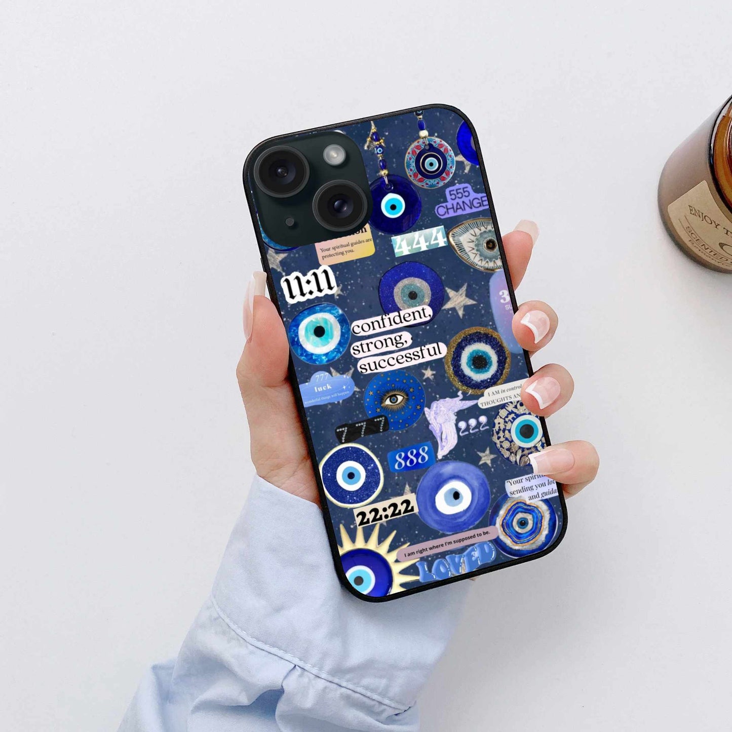 Mystic Evil Eye & Angel Numbers iPhone Case – Embrace Protection and Positivity