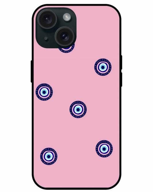 Minimalist Pink Evil Eye iPhone Case – Simple Elegance with Protective Charm