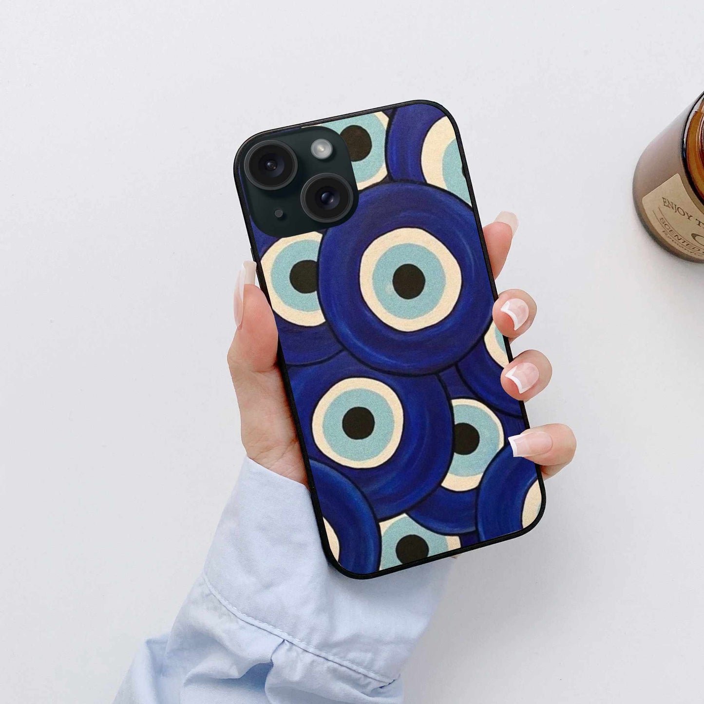 Bold Evil Eye iPhone Case – Minimalist Protection with a Striking Design