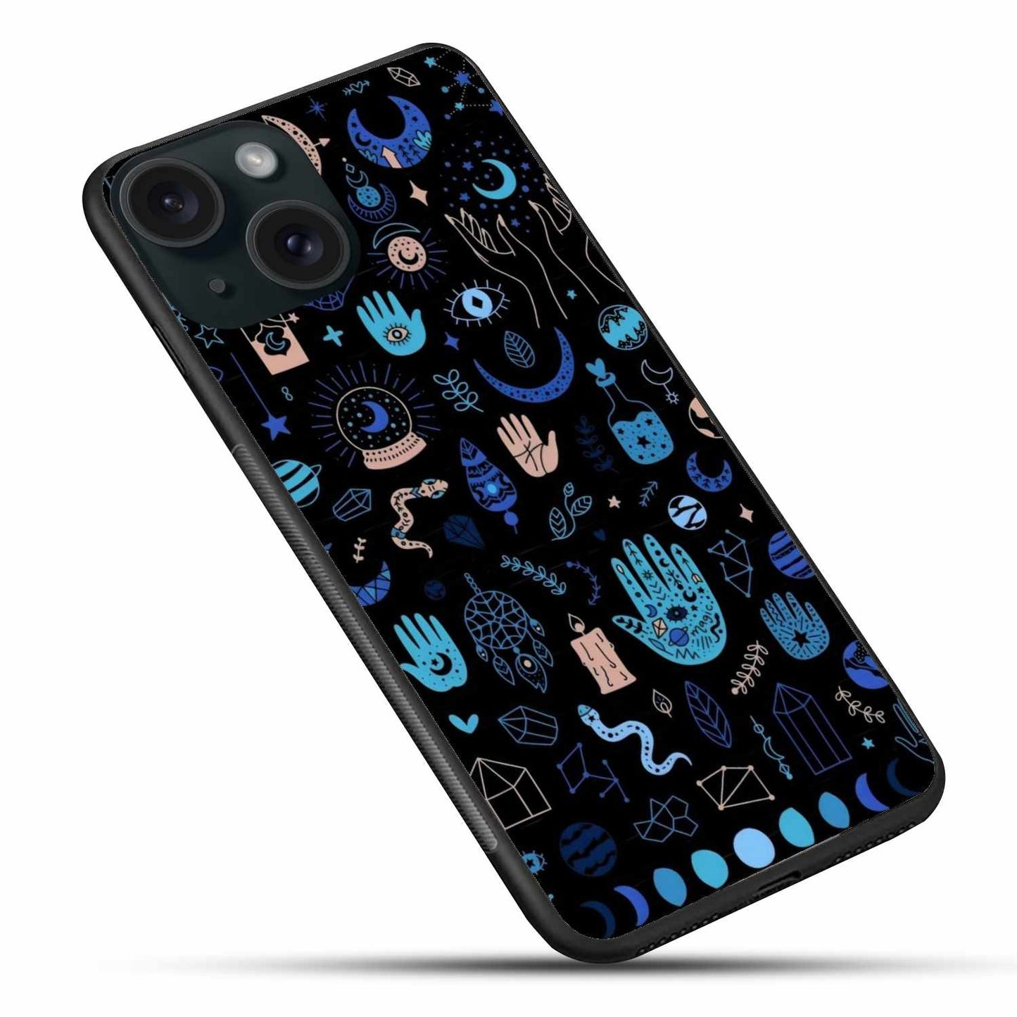 Mystic Symbols iPhone Case – Cosmic Charm & Spiritual Protection