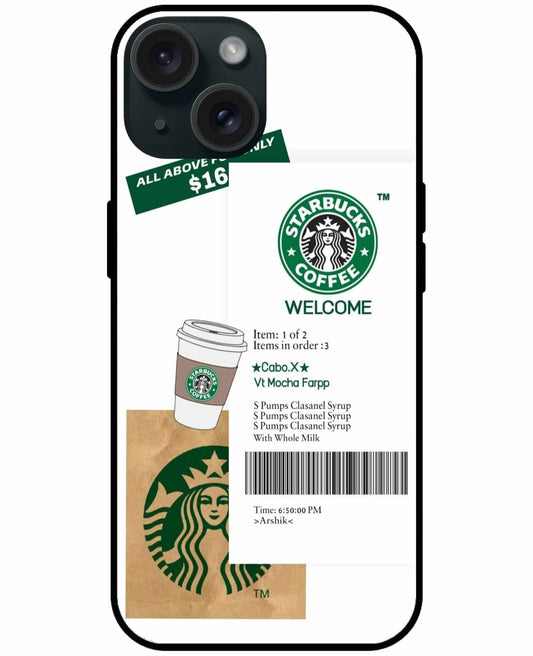 Starbucks Coffee Order Receipt Original Glass Cover
