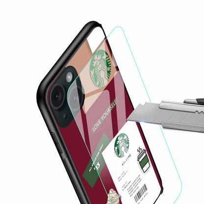 Starbucks Coffee Reciept Original Glass cover