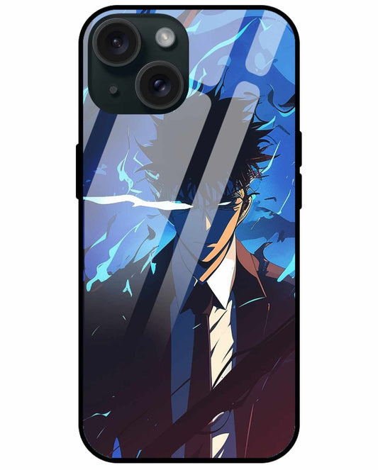 Blue Flame Warrior Anime iPhone Original Glass Cover